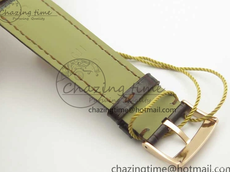 0119 Practical De Ville RG MKF 1:1 Best Edition Silver Dial RG Markers on Brown Leather Strap MIYOTA 9015 V 8049